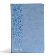 Load image into Gallery viewer, Blue Leather Touch (in)courage Devotional Bible