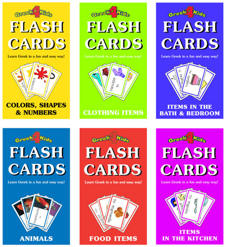 greek flash cards all 6 pack