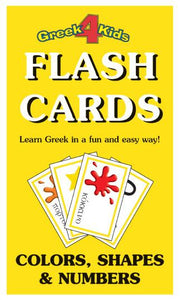 greek flash cards colors shapes numbers