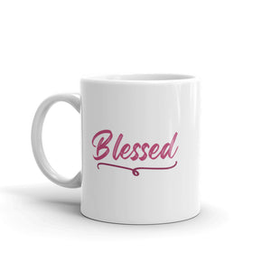 Blessed White glossy mug