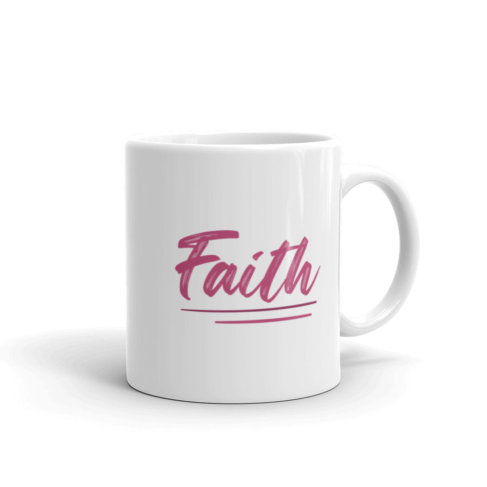 Faith White glossy mug