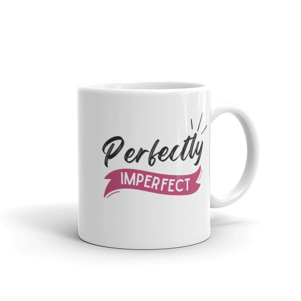 Perfectly Imperfect White glossy mug