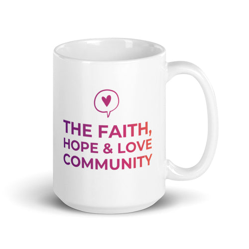 White glossy mug